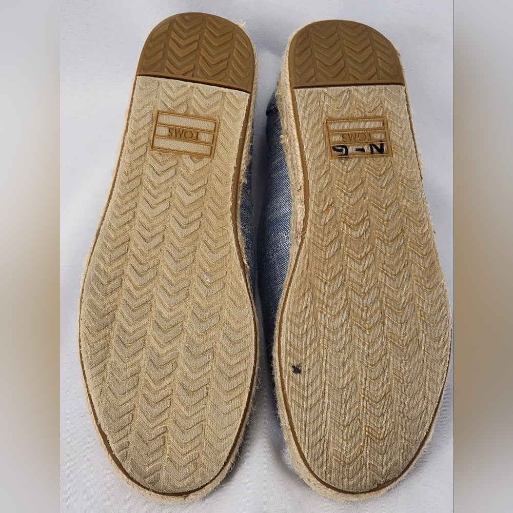 Toms Chambray Espadrille Flats Size 5.5 - Picture 6 of 12